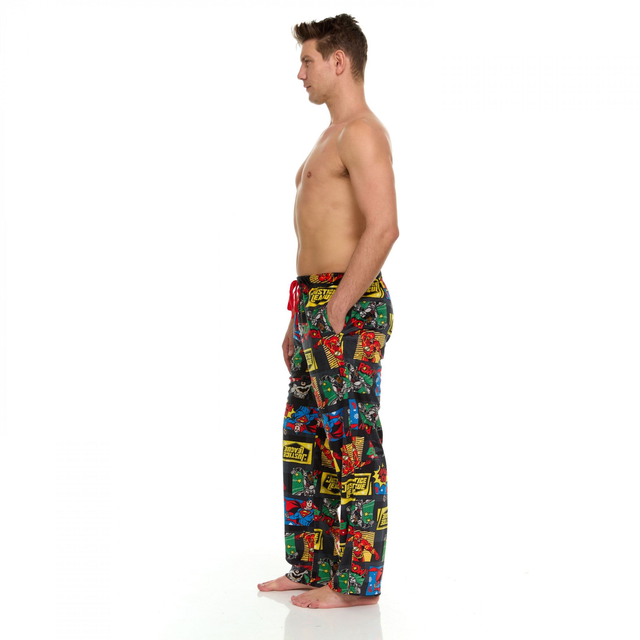 DC Justice League Holiday Pannels Men's Sleep Pants